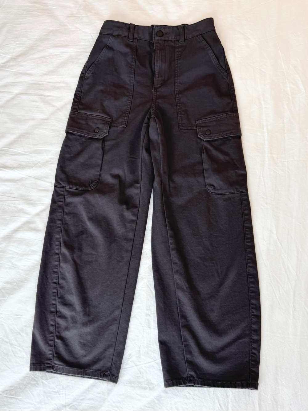 GU Barrel Leg Dark Grey Cargo Pants